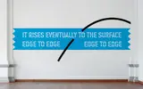 Lawrence Weiner, Aphorism-Archimedes, from Wall Works, 2007, Two adhesive vinyls in colours, to be installed on a white painted wall