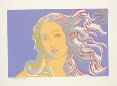 Andy Warhol, Details of Renaissance Paintings (Sandro Botticelli, Birth of Venus, 1482), 1984, Unique screenprint in colours, on Arches Aquarelle Cold Pressed paper, with full margins