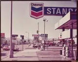 Beverly Boulevard and La Brea Avenue, Los Angeles, California, June 21 by Stephen Shore, 1975, Chromogenic contact print, offered May 2019