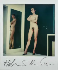 Nude in mirror by Helmut Newton, n.d., Unique Polaroid print, sold May 2019
