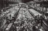 Churchgate Train Station, Bombay, India by Sebastião Salgado, 1995, Gelatin silver print, printed later, sold May 2019