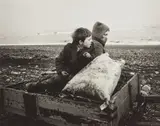 Chris Killip, Rocker and Rosie Going Home, Seacoal Beach, Lynemouth, Northumberland, 1984, Gelatin silver print, printed 2015