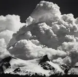 Thunderclouds, Unicorn Peak, Yosemite National Park by Ansel Adams, circa 1967, Gelatin silver print, mounted, sold Oct 2019