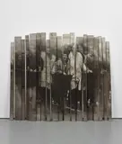 Graciela Sacco, Adelante [Ahead] from Cuerpo a cuerpo [Body to Body], 2015, Unique installation, comprising photographic emulsion on 19 wooden planks