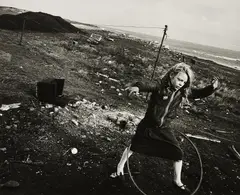Chris Killip, Helen and Her Hula-hoop, Seacoal Beach, Lynemouth, Northumberland, 1984, Gelatin silver print