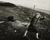 Chris Killip, Helen and Her Hula-hoop, Seacoal Beach, Lynemouth, Northumberland, 1984, Gelatin silver print
