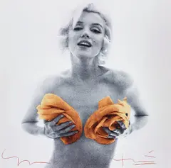 Marilyn with Apricot Roses from The Last Sitting by Bert Stern, 1962, Archival pigment print, printed 2007, face-mounted and flush-mounted, sold Oct 2019