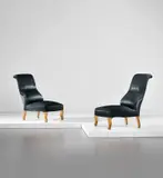 Carlo Mollino, Unique pair of lounge chairs, designed for the living room of the Ada and Cesare Minola House, Turin