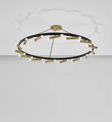 Gino Sarfatti, Ceiling light, model no. 2068, circa 1952, Painted brass, brass