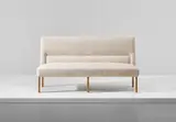 Mario Asnago and Claudio Vender, Unique sofa, designed for villa M., Cantù, circa 1934, Fabric, beech