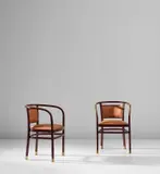 Otto Wagner, Pair of armchairs, model no. 718/F