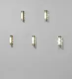 Set of five wall lights, model no. 2368 by Max Ingrand, circa 1965, Chiselled glass, brass, sold Mar 2019