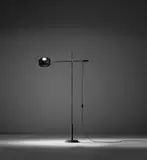 Rare standard lamp, model no. 1004 by Gino Sarfatti, circa 1961, Painted aluminium, chromium-plated steel, painted iron, sold Mar 2019
