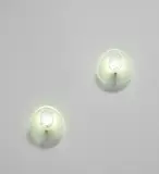 Max Ingrand, Pair of wall lights, model no. 1944, circa 1962, Partially chiselled and acid-etched glass, brass, painted brass