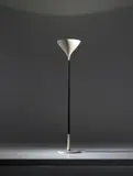 Stilnovo, Standard lamp, circa 1950, Painted aluminium, brass, painted wood, marble