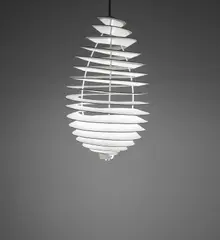 'Spiral' ceiling light by Poul Henningsen, designed 1942, Painted aluminium, sold Mar 2019