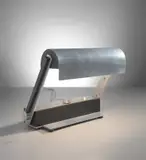 Jacques Le Chevallier and René Kœchlin, Piano lamp, model no. 58, circa 1929, Aluminium, Ebonite, rubber