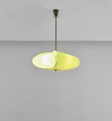 Rare ceiling light by Angelo Lelii, circa 1958, Acrylic, brass, sold Mar 2019
