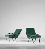 Ignazio Gardella, Pair of 'Digamma' adjustable armchairs