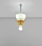 'Firenze' ceiling light by Ettore Sottsass, circa 1994, Coloured glass, glass, painted steel, sold Mar 2019