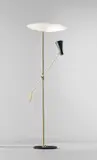 Gino Sarfatti, Rare adjustable standard lamp, variant of model no. 1050/1, circa 1955, Painted aluminium, brass, marble