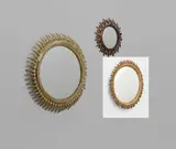 ‘Chardon’ mirror by Line Vautrin, circa 1955, Talosel resin, coloured mirrored glass, convex mirrored glass, offered Oct 2019