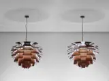 Poul Henningsen, Pair of 'Artichoke' ceiling lights, designed for the Langelinie Pavilion restaurant, Copenhagen
