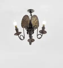 Edwin Lutyens, Ceiling light, 1930s, Patinated brass