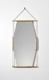 Ico Parisi, ‘Paraggi’ hanging mirror, circa 1958, Walnut, mirrored glass, leather