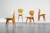 Junzo Sakakura, Set of four side chairs, model no. 3222