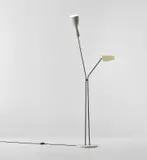 Stilnovo, Standard lamp, 1950s, Painted aluminium, brass, marble