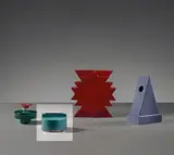 Vase, model no. 593, from the ‘Ceramiche a Fischietto’ series by Ettore Sottsass, circa 1962, Glazed earthenware, sold Oct 2019