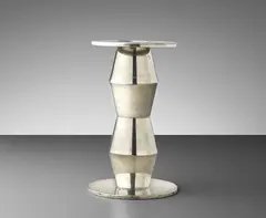 ‘Città d’argento’ vase by Ettore Sottsass, circa 1995, Silver-plated brass, sold Oct 2019
