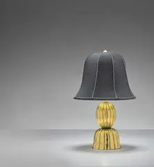 Table lamp, model no. M 3038 by Josef Hoffmann, designed 1919, executed 1919-1925, Brass, fabric shade, sold Oct 2019