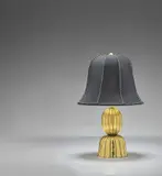 Josef Hoffmann, Table lamp, model no. M 3038, designed 1919, executed 1919-1925, Brass, fabric shade