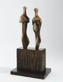 Two Three-Quarter Figures on Base by Henry Moore, 1984, bronze, sold Mar 2018
