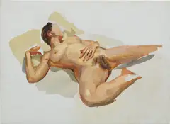 Lucian Freud, Small Naked Portrait, 2005, oil on canvas