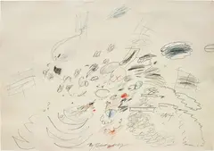 Cy Twombly, Untitled, 1964, pencil, coloured pencil and ballpoint pen on paper