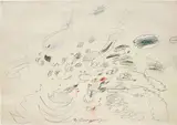 Cy Twombly, Untitled, 1964, pencil, coloured pencil and ballpoint pen on paper