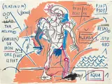 Untitled by Jean-Michel Basquiat, 1983, oilstick on paper, sold Mar 2018