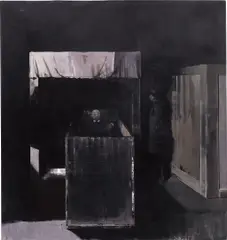 Found by Adrian Ghenie, 2007, oil and acrylic on canvas, sold Mar 2018
