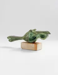 Bird by Henry Moore, 1959, bronze with green patina, on travertine base, sold Mar 2018