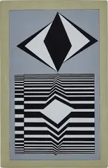 TSENGUE by Victor Vasarely, 1960, acrylic on board, sold Mar 2018