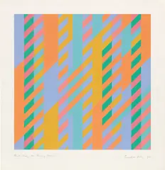 First Study for Fleeting Moment by Bridget Riley, 1986, gouache on paper, offered Mar 2018