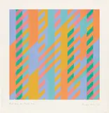 Bridget Riley, First Study for Fleeting Moment, 1986, gouache on paper
