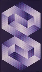 BISTALT by Victor Vasarely, 1969, acrylic on canvas, sold Mar 2018