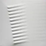 Agostino Bonalumi, Bianco, 1979, shaped canvas and vinyl tempera