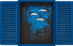 Finestra (Window) by Tano Festa, 1985, oil on wood with metal hinges, sold Mar 2018