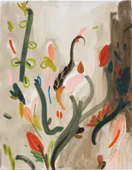 Untitled by Laura Owens, 2004, oil and acrylic on linen, sold Mar 2018