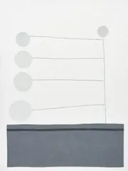 Untitled (Gray Dots) by Jonas Wood, 2010, oil on linen, sold Mar 2018